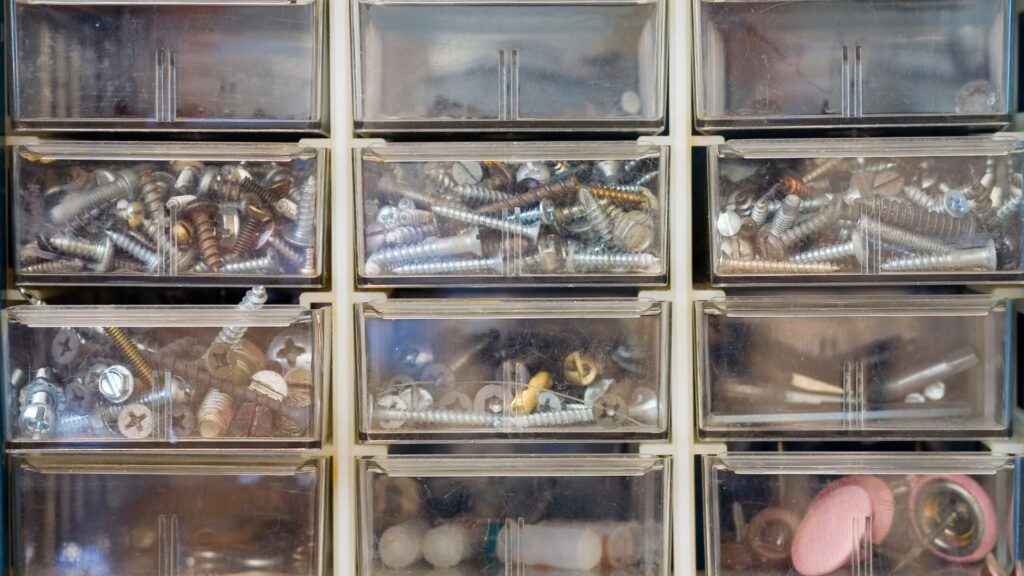 transparent bins
